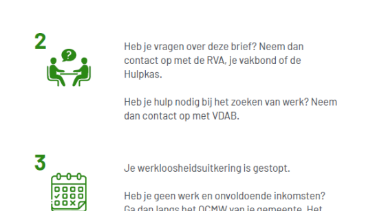 Flyer werkloosheidsuitkering